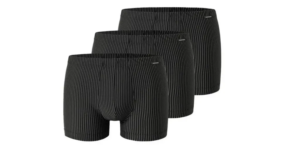 SCHIESSER Retro Boxershorts gestreift schwarz L 3er Pack