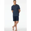 SCHIESSER Schlafanzug Casual Essentials Dunkelblau 56