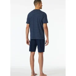 SCHIESSER Schlafanzug Casual Essentials Dunkelblau 56