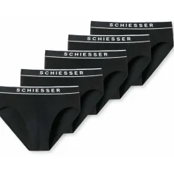 SCHIESSER Slip schwarz/weiß L 5er Pack