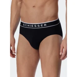 SCHIESSER Slip schwarz/weiß L 5er Pack