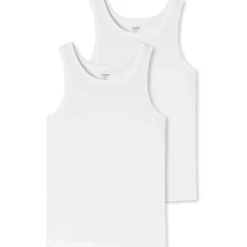 SCHIESSER UNCOVER by SCHIESSER Herren Unterhemden im Pack - Serie "Uncover", Rundhals Weiß 3XL