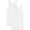 SCHIESSER Unterhemd 2er Pack - Original Doppelripp, Sport-Jacke, ärmellos,
