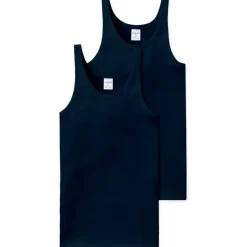 SCHIESSER Unterhemd SCHIESSER ESSENTIALS Herren, Gr. 52/54 - dunkelblau