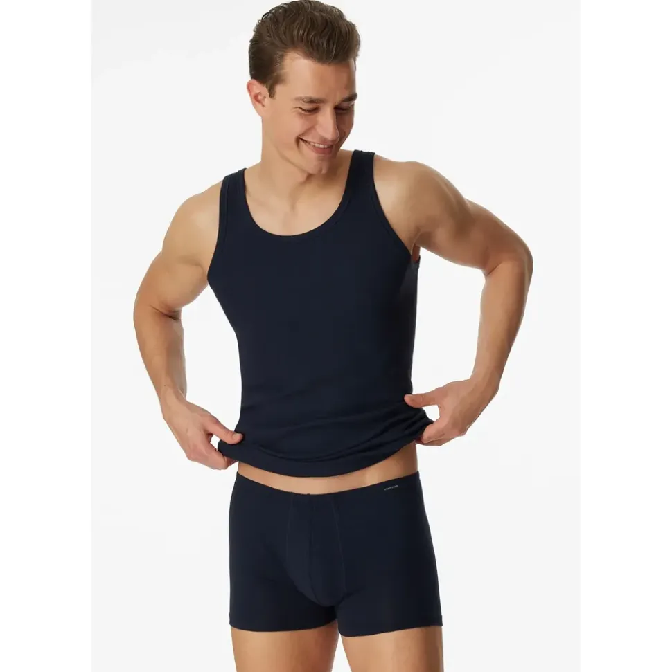 SCHIESSER Unterhemd SCHIESSER ESSENTIALS Herren, Gr. 52/54 - dunkelblau