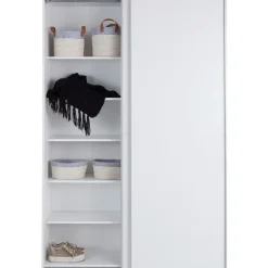 SchlafKONTOR Schwebetürenschrank 125 x 195,5 x 38 cm Weiß