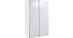 SchlafKONTOR Schwebetürenschrank 125 x 195,5 x 38 cm Weiß