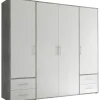 SchlafKONTOR Valencia 206 x 195 x 60 cm beton hell/weiß/betonoptik