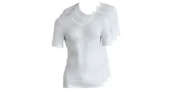 SCHÖLLER Merkur Doppelripp Jacke 1/2 Arm 3er Pack - 6 (L) | Weiss (SC-0060)
