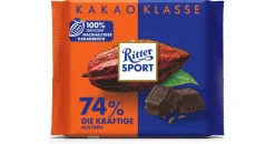 schokolade-tafel Ritter Sport Edelbitter Kakao Klasse die Kräftige aus Peru 100g