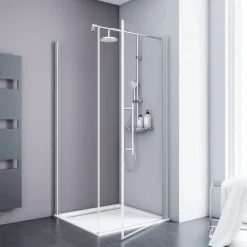 Schulte Alexa Style 2.0 Eckdusche mit Drehtür 80 x 80 cm EP32150401500261192