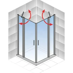 Schulte Alexa Style 2.0 Eckeinstieg 90 x 90 cm EP3260060150017192