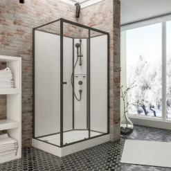 Schulte Ibiza Komplettdusche rechts 120 x 80 cm Sicherheitsglas klar hell