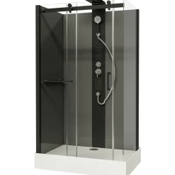 Schulte Korsika Komplettdusche 80 x 120 cm schwarz EP5811236850