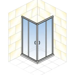 Schulte Sunny Eckeinstieg 80 x 80 cm chromoptik/Klarglas hell EP3955144150