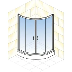 Schulte Sunny Runddusche 90 x 90 cm weiß EP39561804117190
