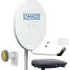 Schwaiger SAT Anlage Stahl 55cm Singel LNB Anschlusskabel Receiver HD tauglich