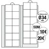Schwäbische Albumfabrik Ergänzungsblätter für alle Premium-Münzalben für Münzen bis Durchmesser 34 mm, 2er Pack