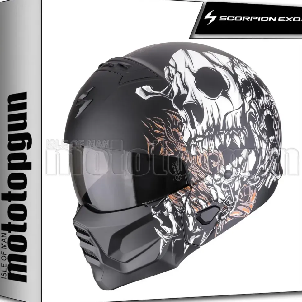 Scorpion EXO-Combat II Matt-Schwarz/Weiss/Gold M