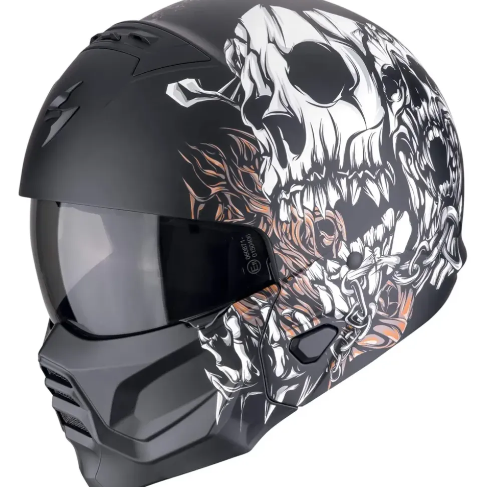 Scorpion EXO-Combat II Matt-Schwarz/Weiss/Gold M