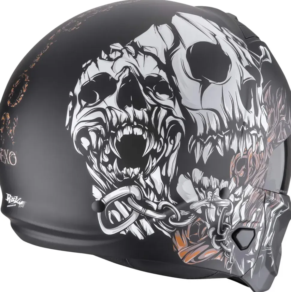 Scorpion EXO-Combat II Matt-Schwarz/Weiss/Gold M
