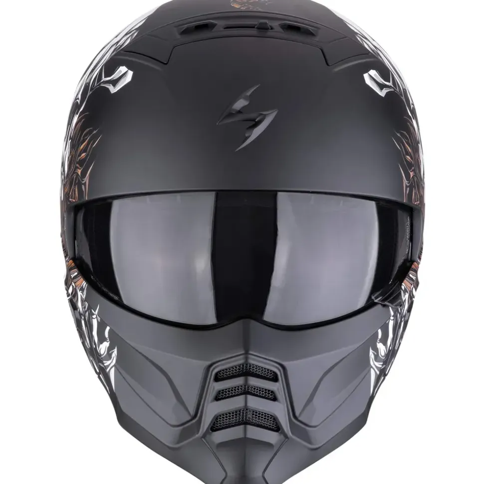 Scorpion EXO-Combat II Matt-Schwarz/Weiss/Gold M