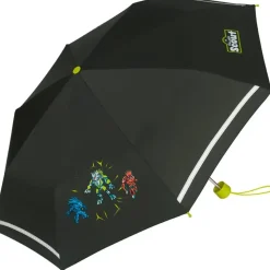 Scout Kinder-Taschenschirm mit reflektierenden Streifen Dark Beast