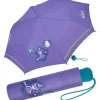 Scout Kinder-Taschenschirm mit reflektierenden Streifen Purple Magic