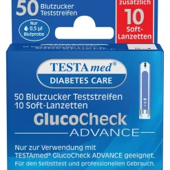 Sebamed TESTAmed GlucoCheck Advance 50Teststreif m.10Lanz. 1 p