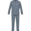 Seidensticker Pyjama bunt Dunkelblau 58