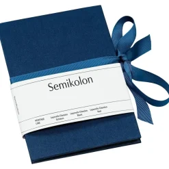 Semikolon Uni Leporello Fotoalbum, senkrecht marineblau