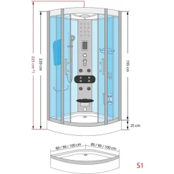 SeniorBad Komplettdusche 90 x 90 cm D46-50T1