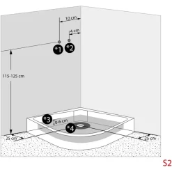 SeniorBad Komplettkabine 80 x 80 cm  D10-00T1