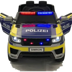SIMRON POLIZEI Kinderauto mit Funkgerät blau (DE)
