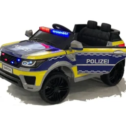 SIMRON POLIZEI Kinderauto mit Funkgerät blau (DE)