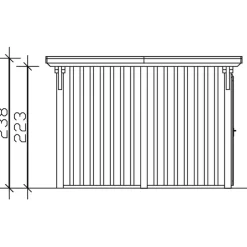 SKANHOLZ Carport Emsland 3,54 x 8,46 m grau mit Abstellraum