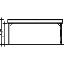 SKANHOLZ Friesland Doppel 5,57 x 5,55 m imprägniert inkl. Einfahrtsbogen und Alu-Dachplatten