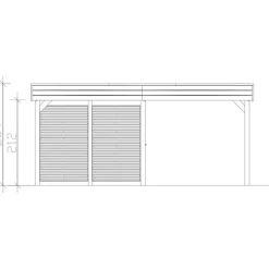 SKANHOLZ Friesland Hybrid Set 14 5,57 x 7,08 m anthrazit inkl. Abstellraum