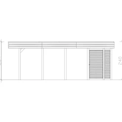 SKANHOLZ Friesland Hybrid Set 14 5,57 x 7,08 m anthrazit inkl. Abstellraum