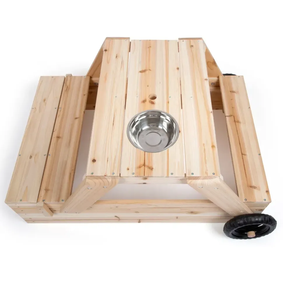 Small Foot Company Sandkasten mit Sitzgruppe und Matschtisch beige
