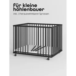 Sämann Laufgitter Matratze SleepPlus, Lattenrost Sprossen Black Edition Premium | Gr.: 75x100 cm,