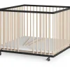 Sämann Laufgitter, mit 3 Schlupfsprossen – schwarz/natur - Premium Kollektion | Gr.: 100x100 cm,