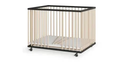Sämann Laufgitter, mit 3 Schlupfsprossen – schwarz/natur - Premium Kollektion | Gr.: 75x100 cm,