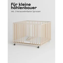 Sämann Laufgitter XXL Sprossen sahara dust/natur, Premium Kollektion | Gr.: 100x100 cm,
