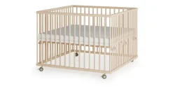 Sämann – make a difference. Laufgitter natur Holz, Echtholz,Buche, 100x74x100 cm Babymöbel, Laufstall Baby