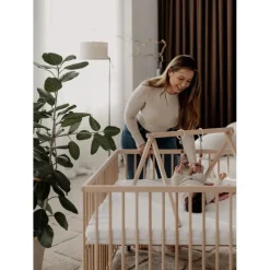 Sämann – make a difference. Laufgitter natur Holz, Echtholz,Buche, 100x74x100 cm Babymöbel, Laufstall Baby