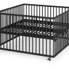 Sämann & Schlupfsprossen - Black Edition - Premium | Gr.: 120x120 cm Babymöbel, Laufstall Baby