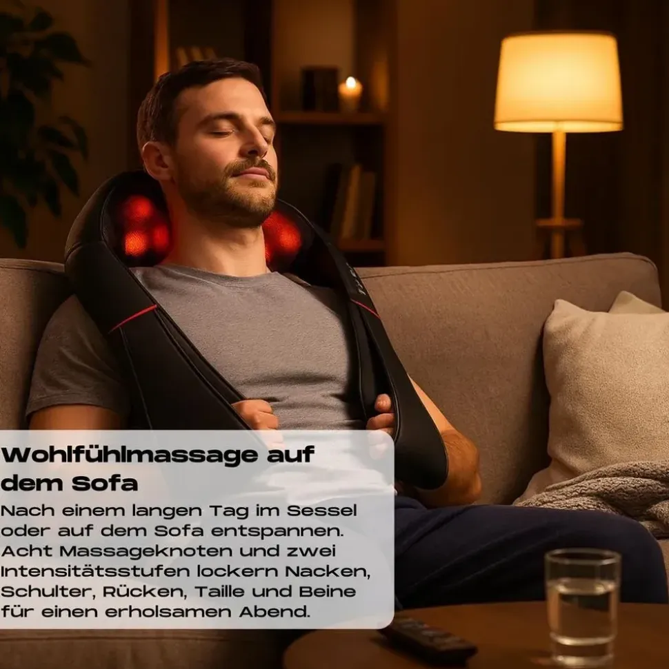 Smartec Shiatsu Nacken-Schulter-Massagegerät mit HeatFlow