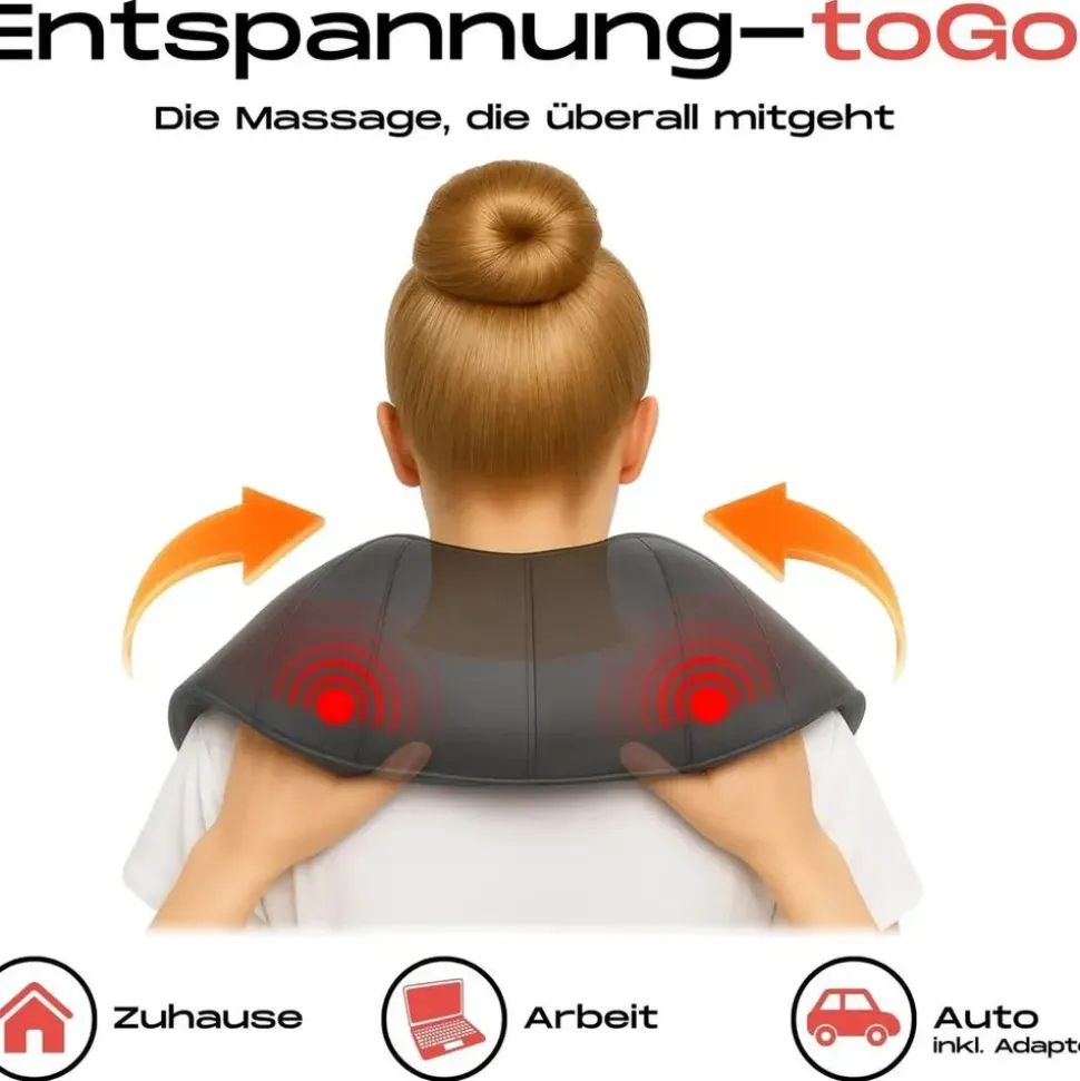 Smartec Shiatsu Nacken-Schulter-Massagegerät mit HeatFlow