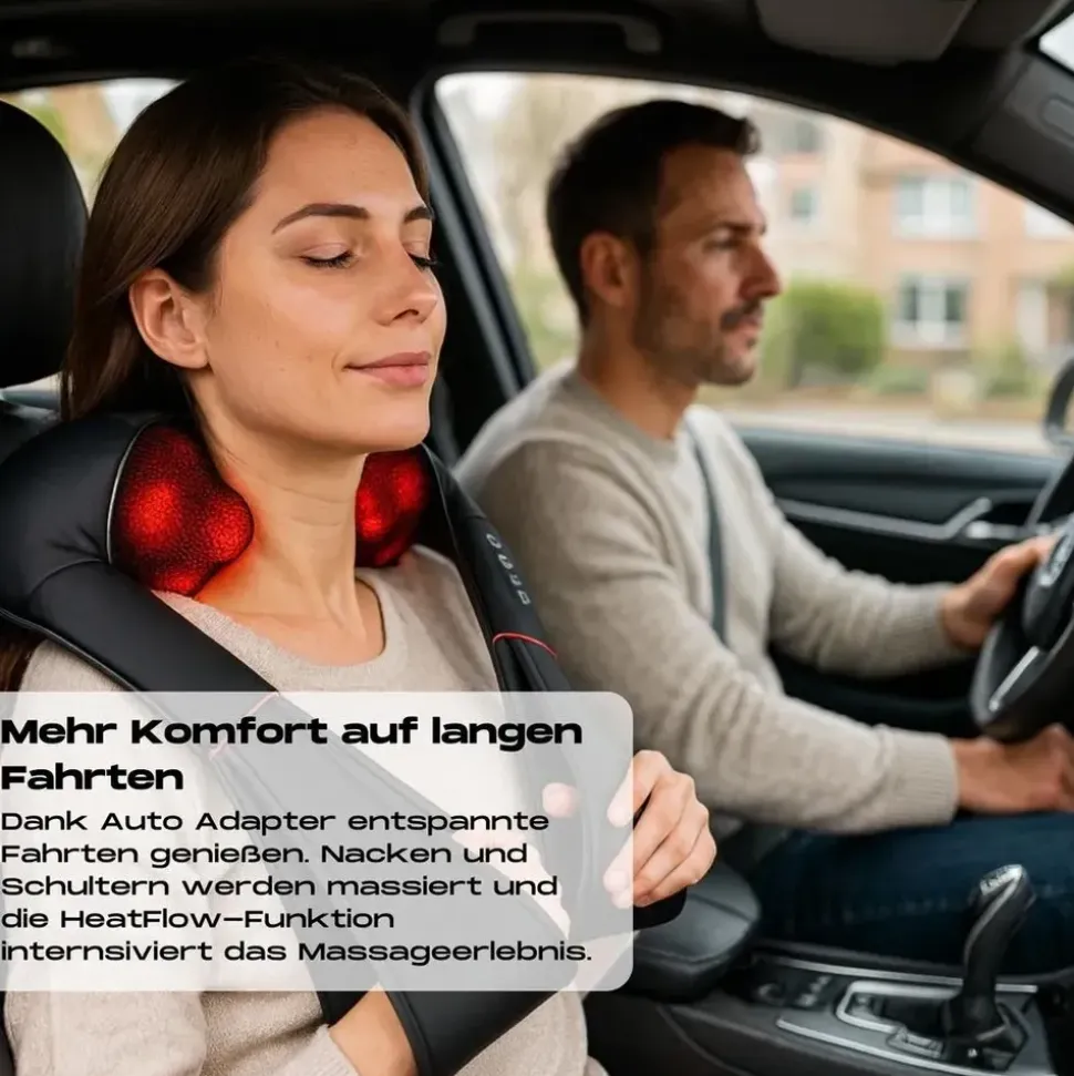 Smartec Shiatsu Nacken-Schulter-Massagegerät mit HeatFlow
